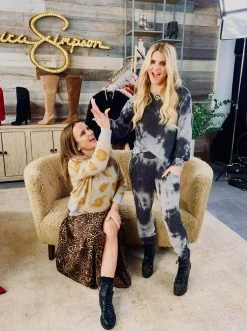 OJG Rainey Tie Dye Top In Black Tie Dye Clothing