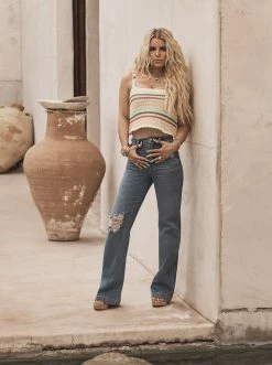 OJG Clothing Tease High Rise Wide Leg Jeans In Hawthorne