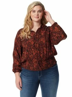 OJG Emery Blouse In Mystic Snake