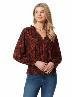 OJG Emery Blouse In Mystic Snake