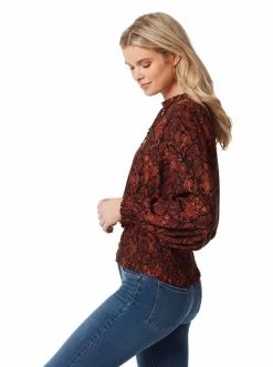 OJG Emery Blouse In Mystic Snake
