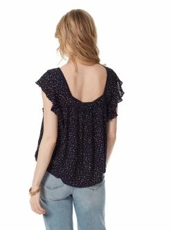 OJG Clothing Lauryn Top In Feathered Spots