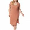 OJG Jax Knit Plus Dress In Auburn