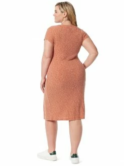 OJG Jax Knit Plus Dress In Auburn