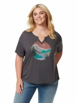 OJG Clothing Aitana Tee In Charcoal
