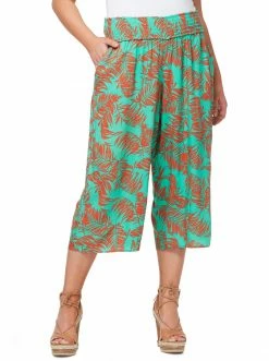 OJG Clothing Senna Pant In Spicy Orange Banana Leaves