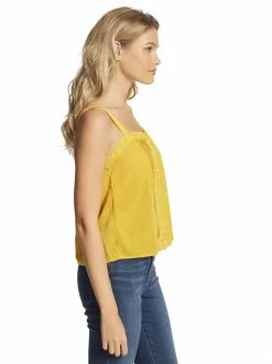 OJG Albi Lace Cami In Golden Rod