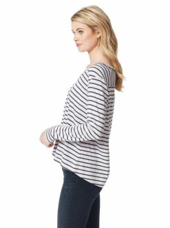 OJG Clothing Esma Top In Orchid Hush Stripe