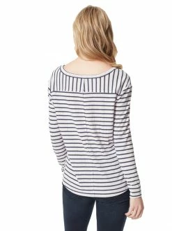 OJG Clothing Esma Top In Orchid Hush Stripe
