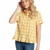 OJG Nellie Top In Golden Rod Gingham Clothing