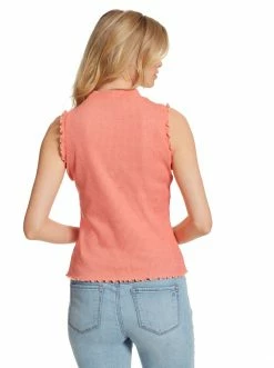 OJG Valerie Rib Top In Rose Clothing