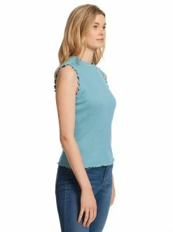 OJG Valerie Rib Top In Ultramarine