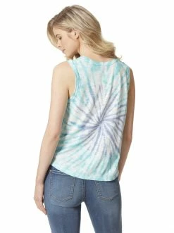 OJG Knox Tank In Marine Green Tie Dye