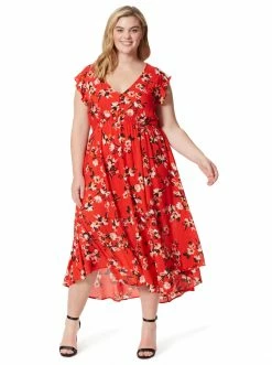 OJG Gabbie Dress In Sporadic Blooms Clothing