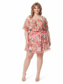 OJG Amaya Ruffle Dress In Floral Canopy New Arrivals