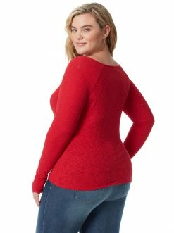 OJG Marlowe Top In Tango Red Clothing