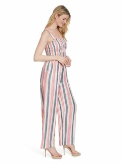 OJG Hailey Jumpsuit In Black Iris Stripe