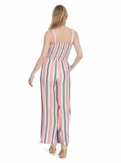 OJG Hailey Jumpsuit In Black Iris Stripe