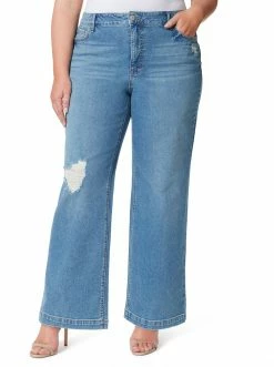 OJG Clothing Tease High Rise Wide Leg Jeans In Hawthorne