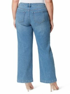 OJG Clothing Tease High Rise Wide Leg Jeans In Hawthorne