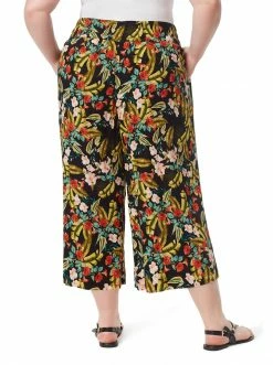 OJG Clothing Rosalie Wide Leg Pant In Island Wildfower Black