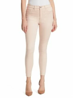 OJG Kiss Me Ankle Skinny High Rise Jeans In Peach Blush Clothing