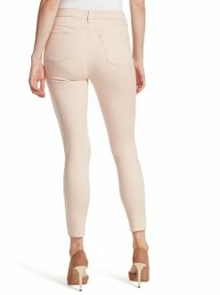 OJG Kiss Me Ankle Skinny High Rise Jeans In Peach Blush Clothing