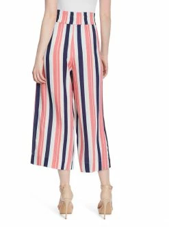 OJG Rosalie Wide Leg Pant In Black Iris Stripe Clothing