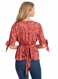 OJG Briana Top In Acrylic Ditsy Clothing