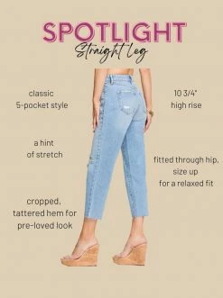 OJG Clothing Spotlight High Rise Straight Jeans In Last Light
