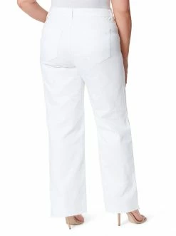 OJG Tease High Rise Wide Leg Jeans In White Clothing