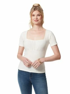 OJG Jordyn Sweetheart Top In Gardenia