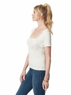 OJG Jordyn Sweetheart Top In Gardenia