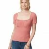 OJG Clothing Jordyn Sweetheart Top In Dusty Rose