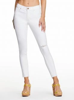 OJG Adored Ankle Skinny Jeans In White