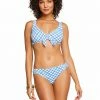 Amerex Swim Afternoon Tea Tie Front D-Bra In Caspian Plaid