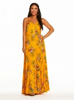 OJG Alanis Tier Dress In Tropical Oasis