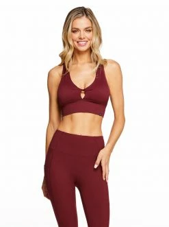 Rockfit Clothing Ariel Bra In Zinfandel