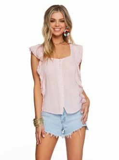 OJG Allen Top In Peach Skin