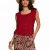 OJG Allen Top In Red Dahlia Clothing