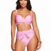 Amerex Swim Basic Solids Twisted D-Bra In Azaelia