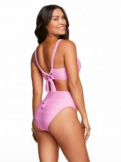 Amerex Swim Basic Solids Twisted D-Bra In Azaelia