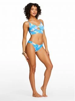 Amerex Beach Vibes Side Shirred Hipster In Caspian