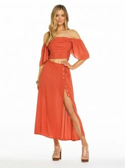 OJG Irina Skirt In Orange Rust