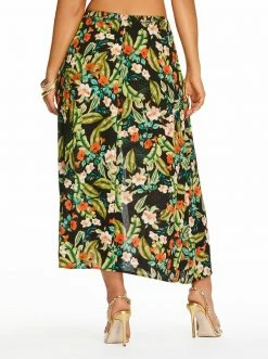OJG Irina Skirt In Island Wildflower Black Best Sellers