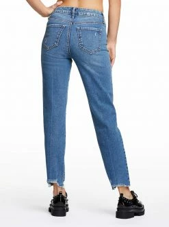 OJG Spotlight High Rise Straight Jeans In Blue Streak