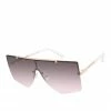 CIO Exquisite Shield Sunglasses In Rose Gold