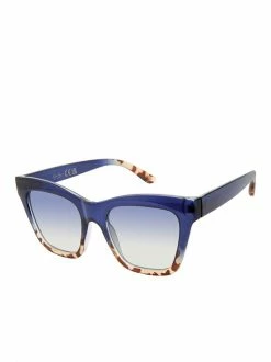 CIO EYEWEAR Classic Rectangular Sunglasses In Blue Tortoise