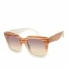 CIO New Arrivals Chic Rectangular Sunglasses In Tan Stripe
