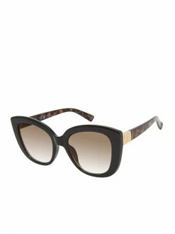 CIO Beautiful Cat-Eye Sunglasses In Black & Tortoise